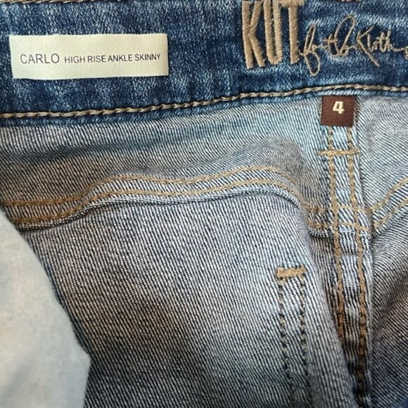 Kut From The Kloth Carlo High Rise Skinny Ankle Distressed Jeans Denim Size 4 - Picture 6 of 9